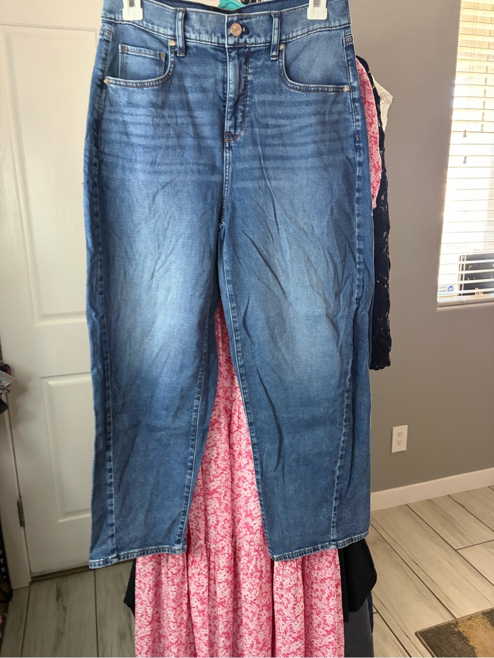 White House Black Market Medium Blue Straight-Leg Jeans